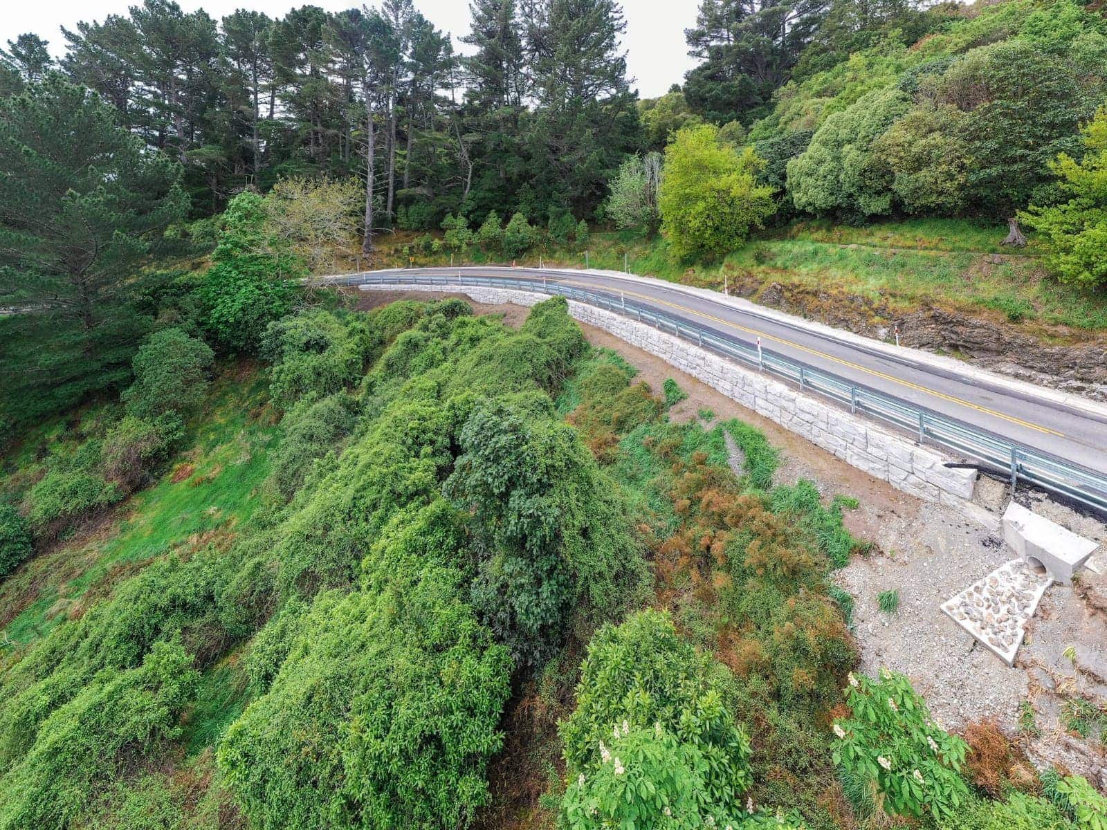 MagnumStone Dyer's Pass retaining wall near Christchurch, NZ