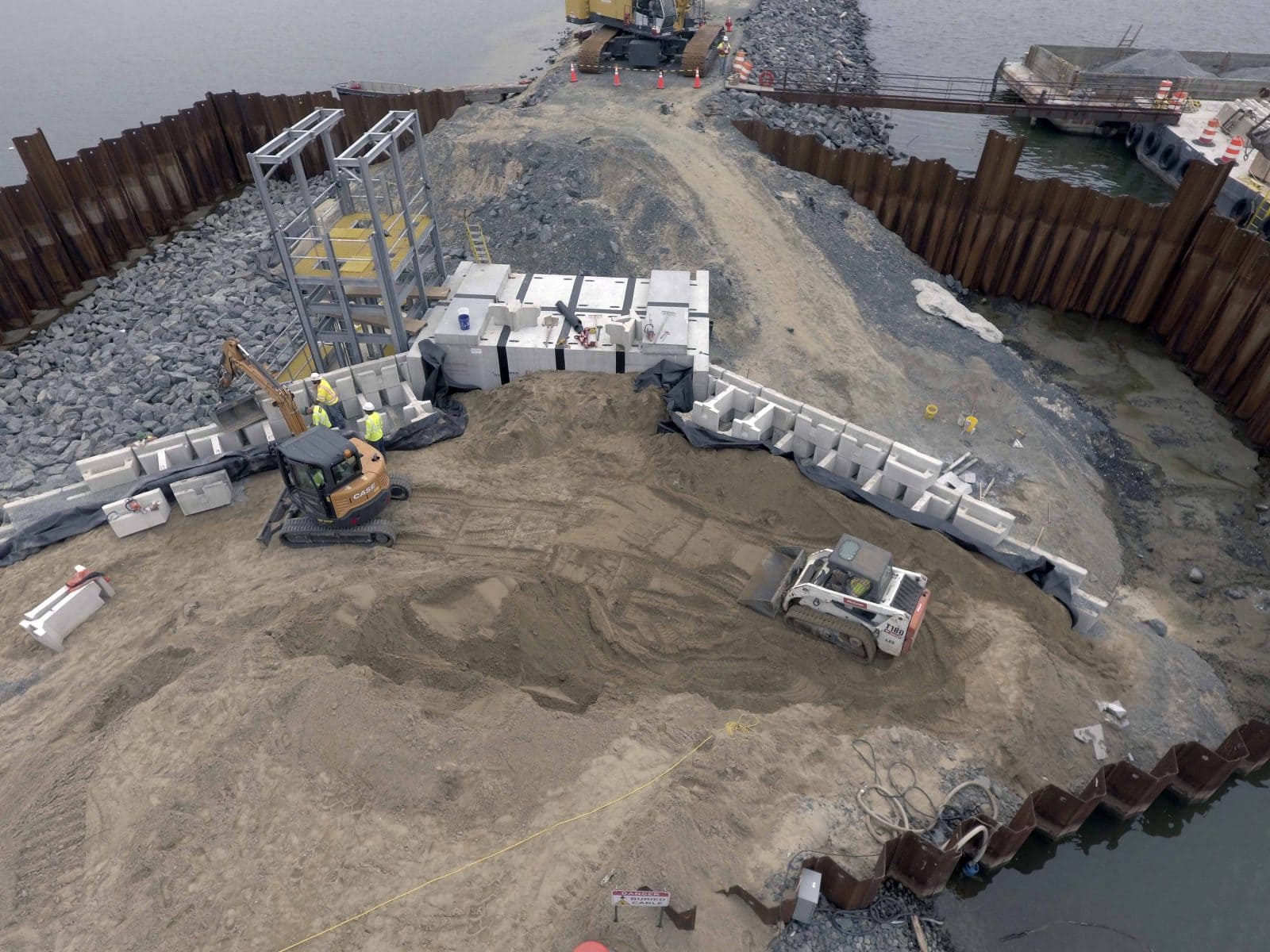 MagnumStone Gravity Retaining Wall - Big Blocks Poplar Island, Maryland