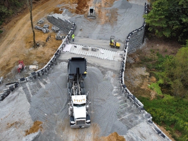 MagnumStone Retaining Wall Bridge Construction