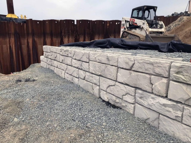 MagnumStone Gravity Retaining Wall Installation, Spillways at Poplar Island, MD