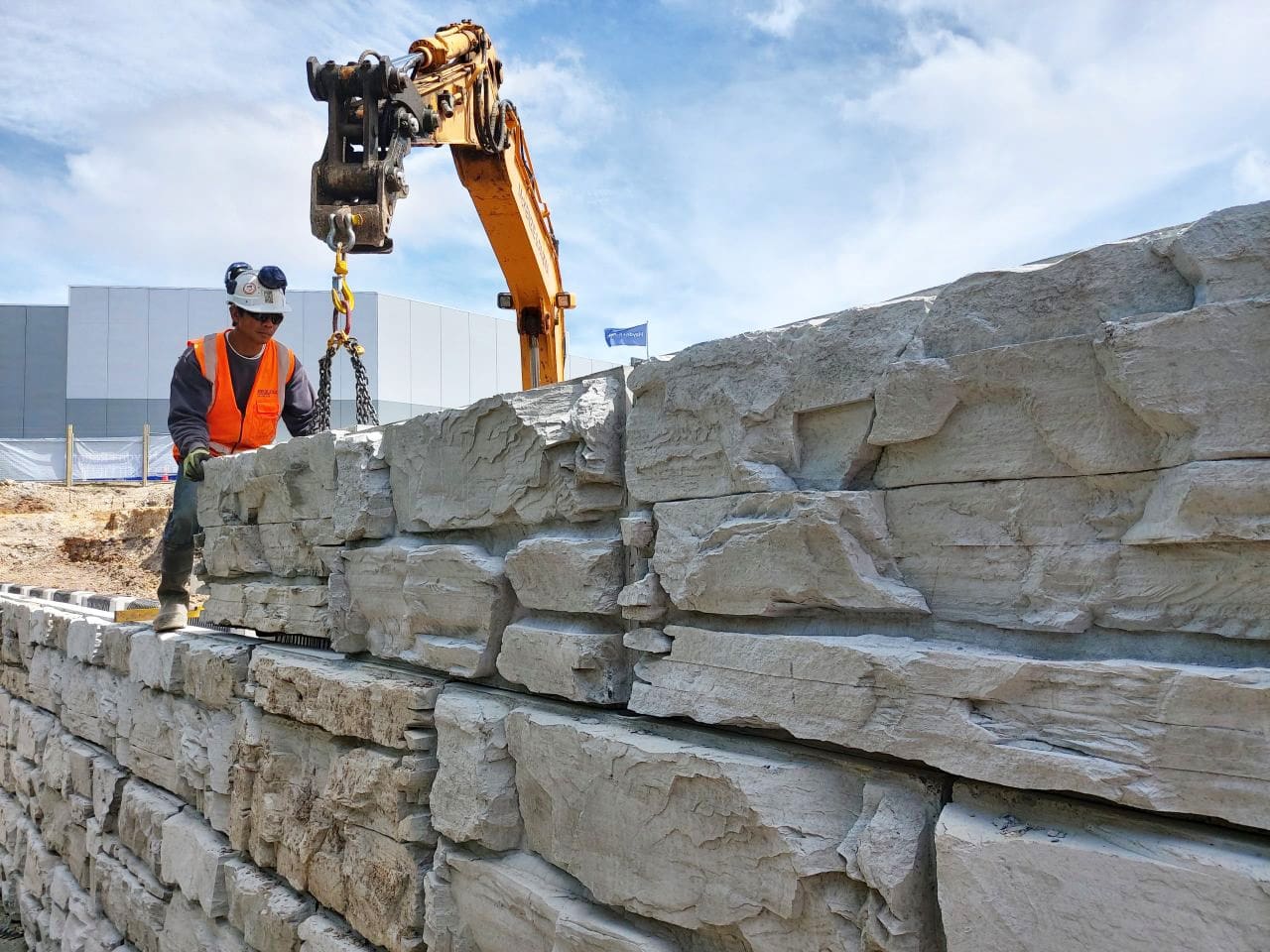 MagnumStone Retaining Wall Installation