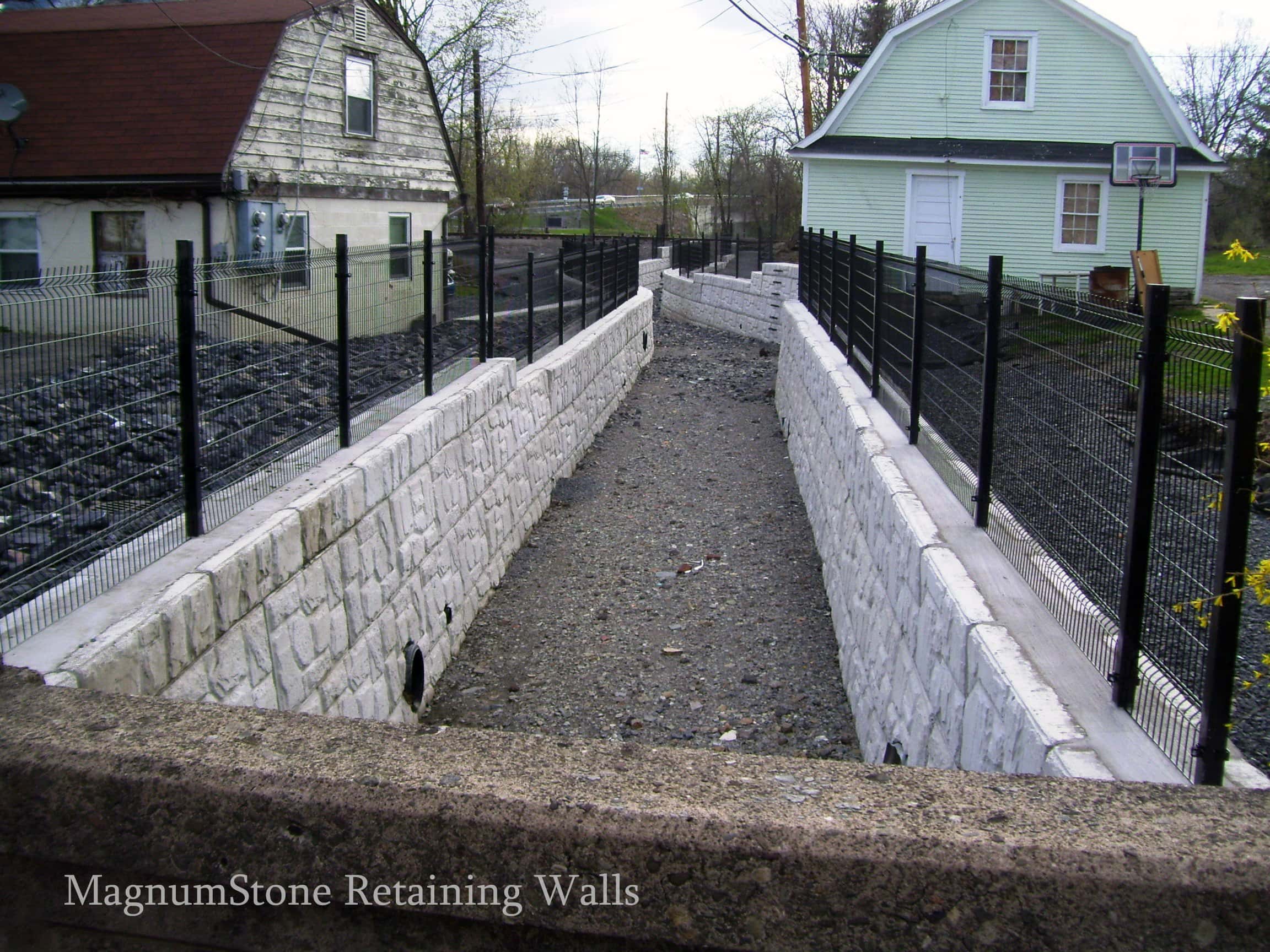 MagnumStone Stormwater Drainage System Retaining Walls