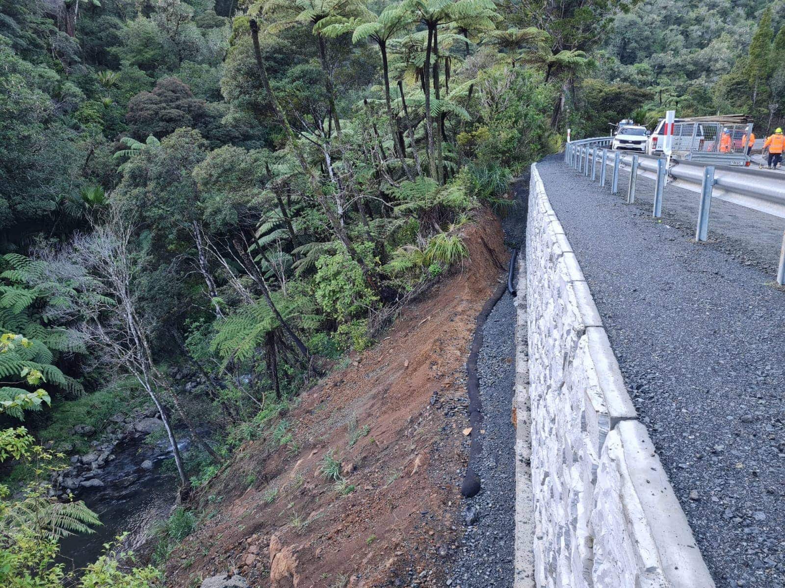 Mangamuka Gorge retaining wall project, New Zealand