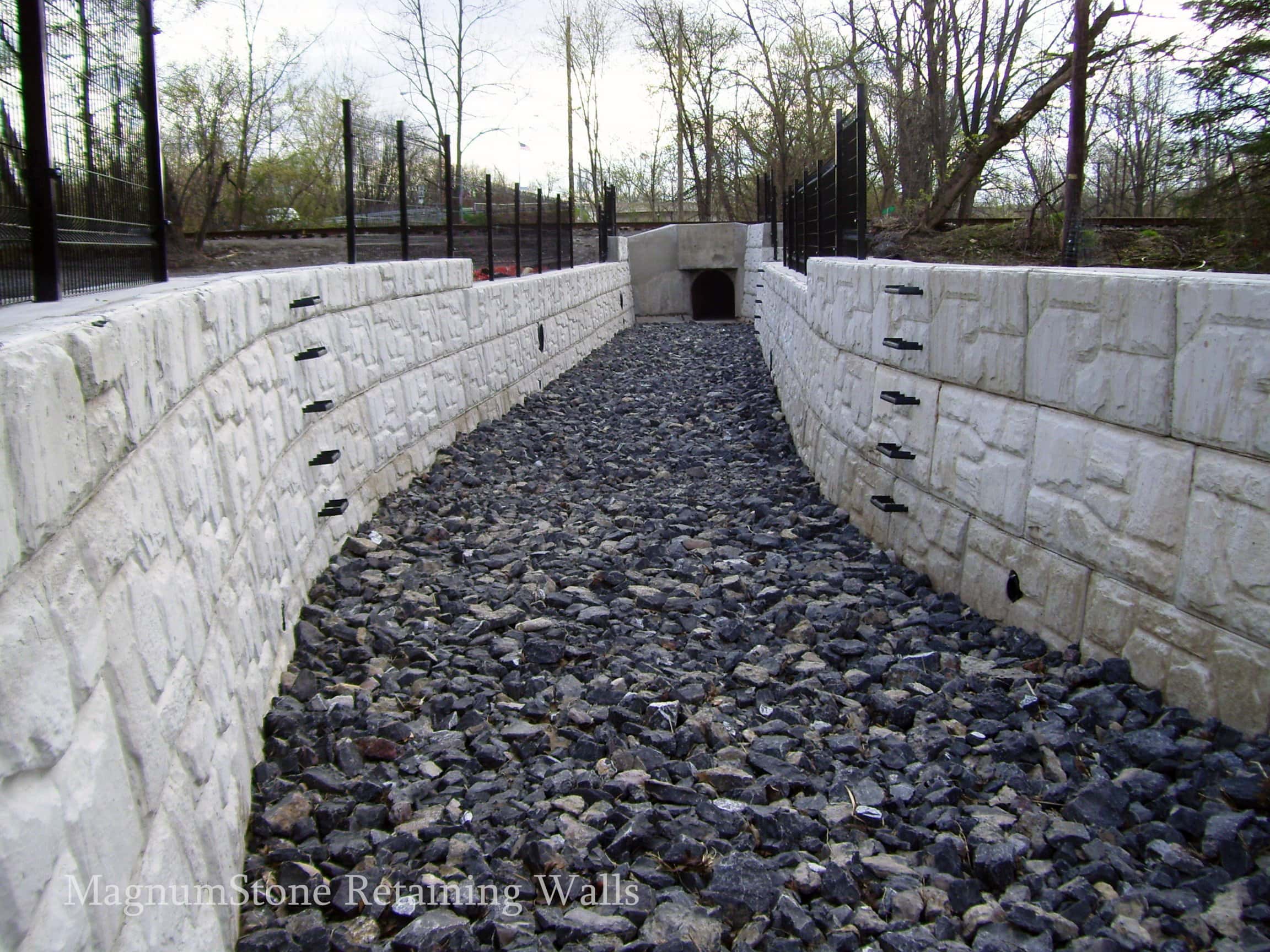 MagnumStone Stormwater System Stream Banks Retaining Walls