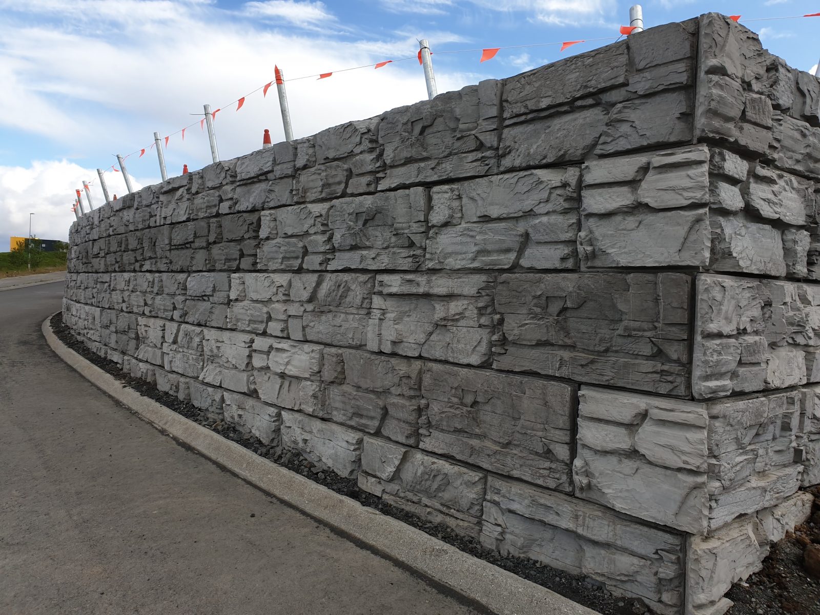 MagnumStone Ledge Face Retaining Wall at a hospital in Iceland
