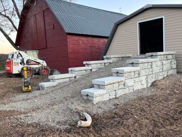 MagnumStone Half-High Blocks Build Barn Entrance