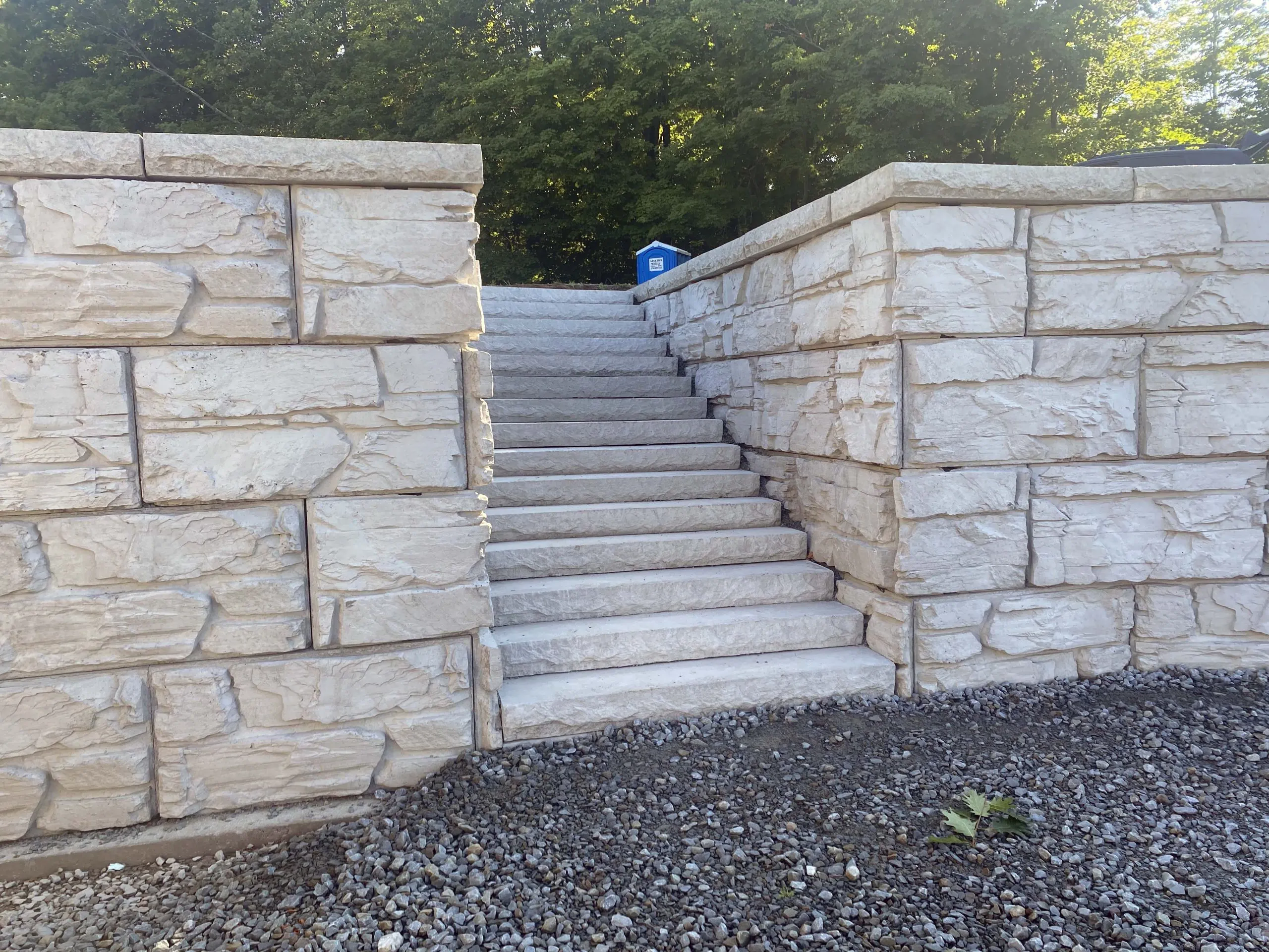 MagnumStone Built-In Staircase with Caps as Steps