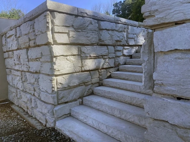 MagnumStone Cap Units as Stairs