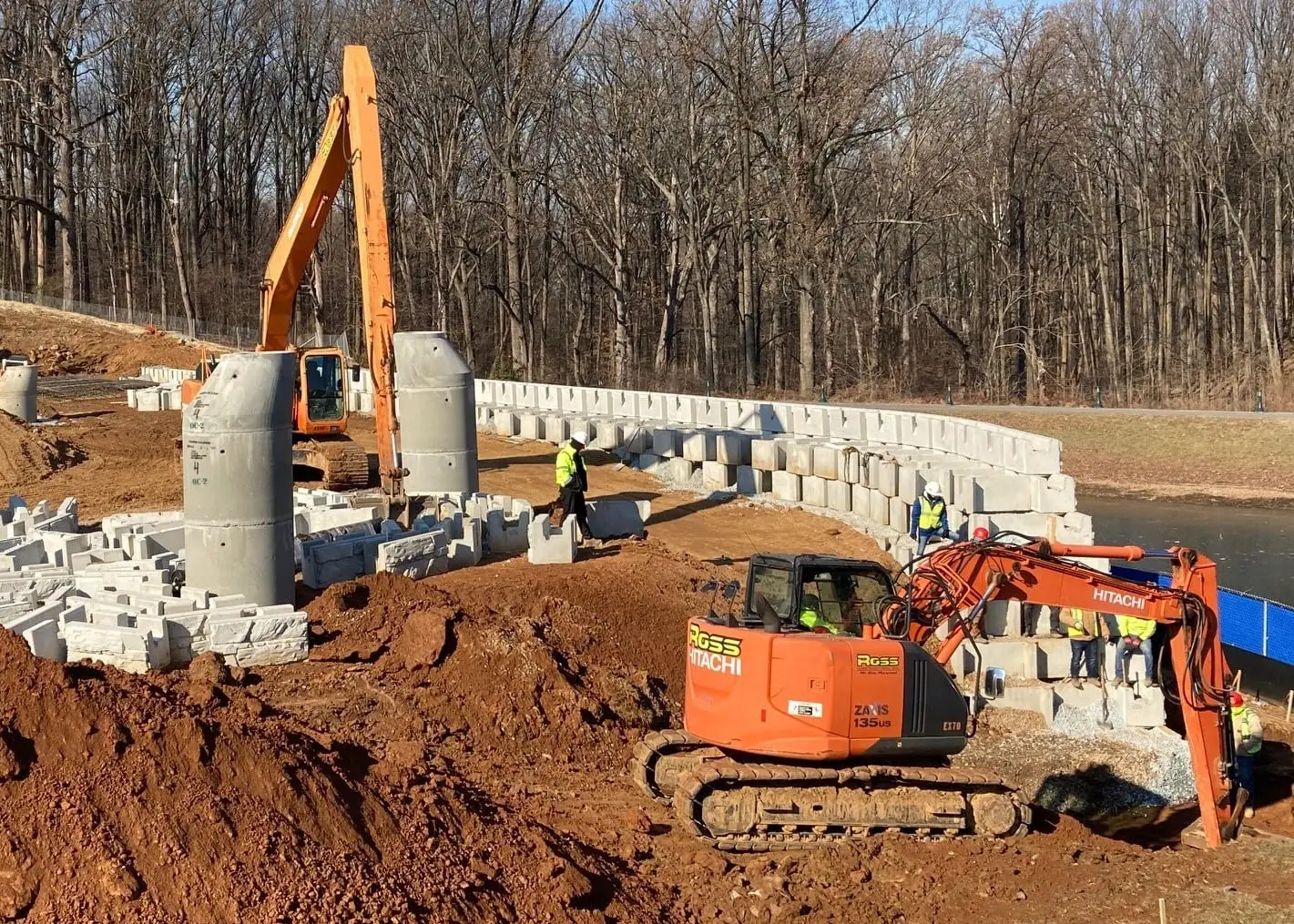 MagnumStone Gravity Retaining Wall Extenders for Easy Utilities.