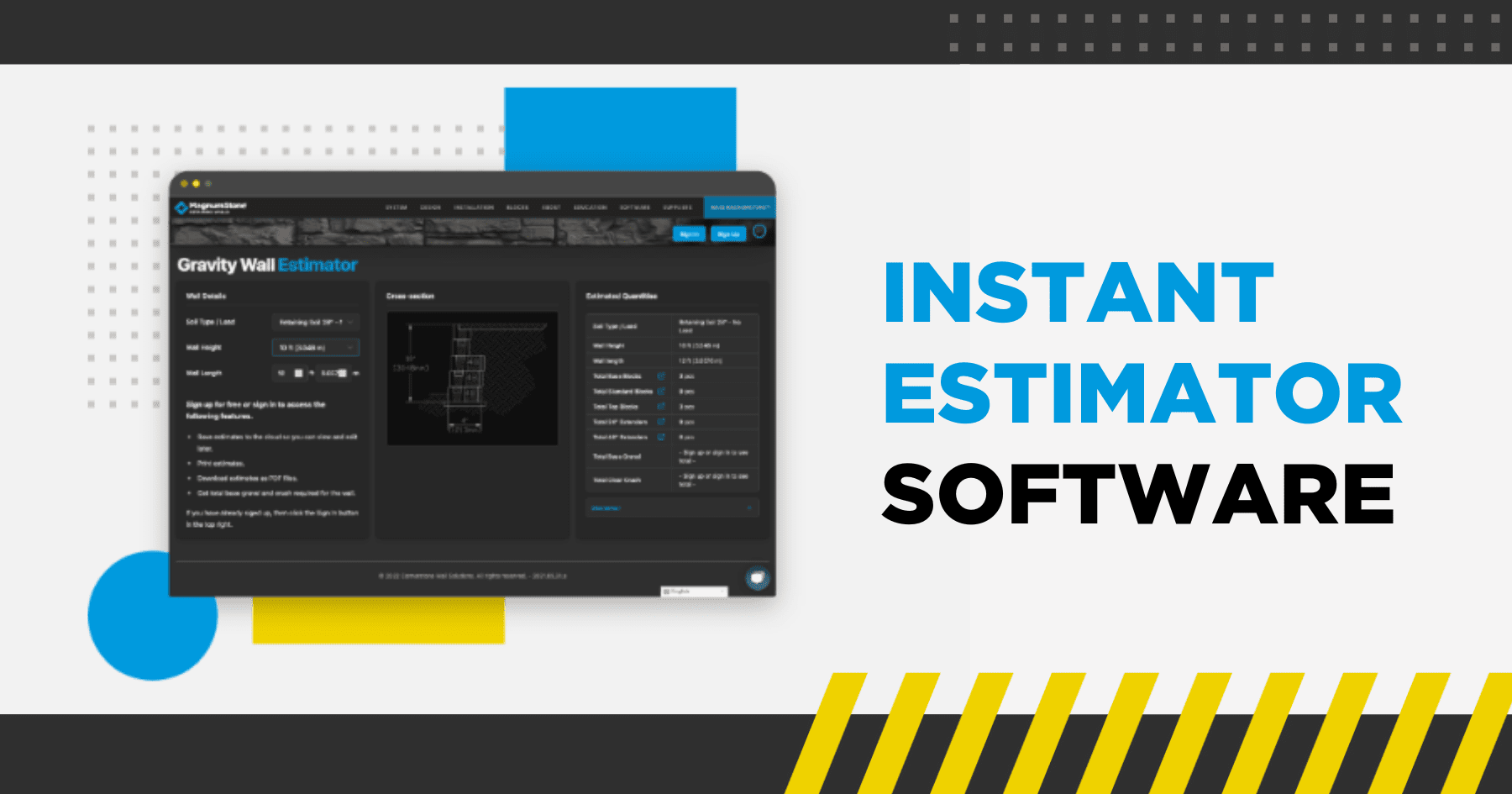 Retaining Wall Instant Estimator - MagnumStone®