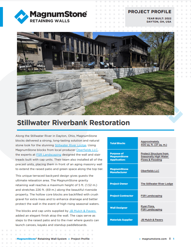 MagnumStone Retaining Walls - Stillwater Riverside Restoration.