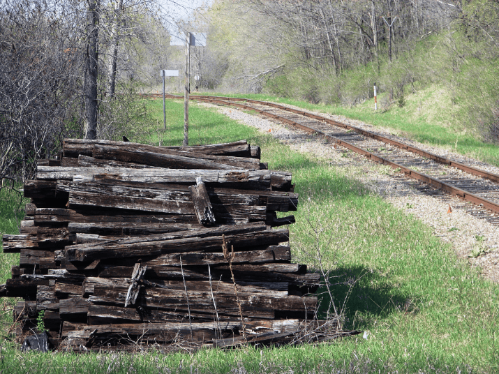 Wooden Railroad Tie Retaining Walls wood deteriorates over time.