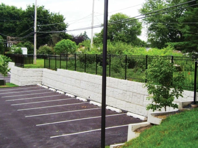 MagnumStone Retaining Wall for Parking Area.
