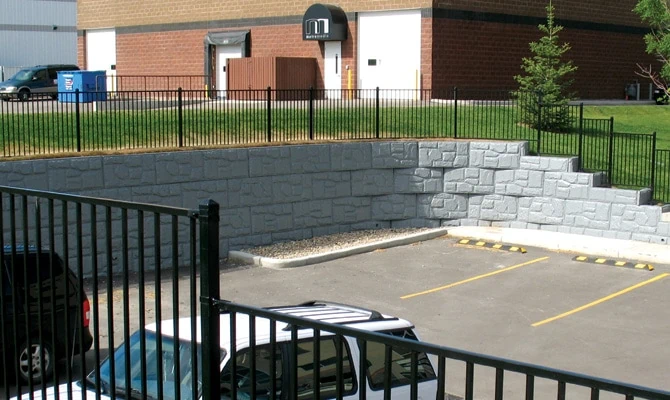 MagnumStone blocks expand business parking area.