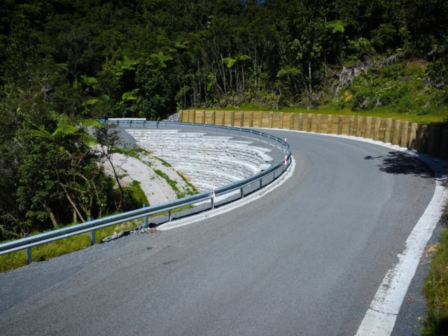 MagnumStone restored roadway after landslide.