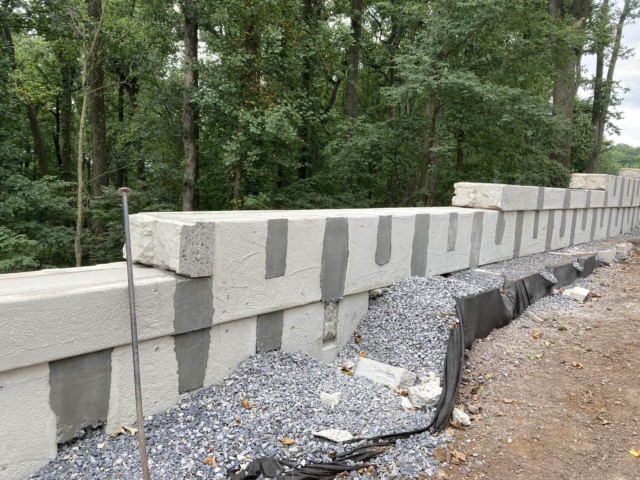 MagnumStone Block Cores Concrete Filled.