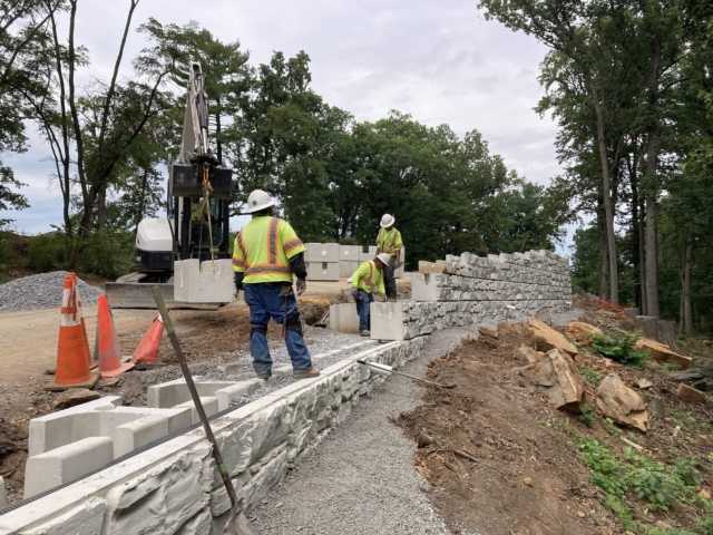 MagnumStone parapet wall installation.