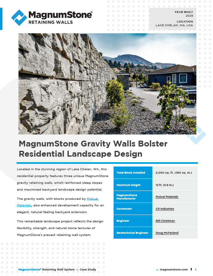 MagnumStone Case Study - Residential Retaining Walls Lake Chelan.