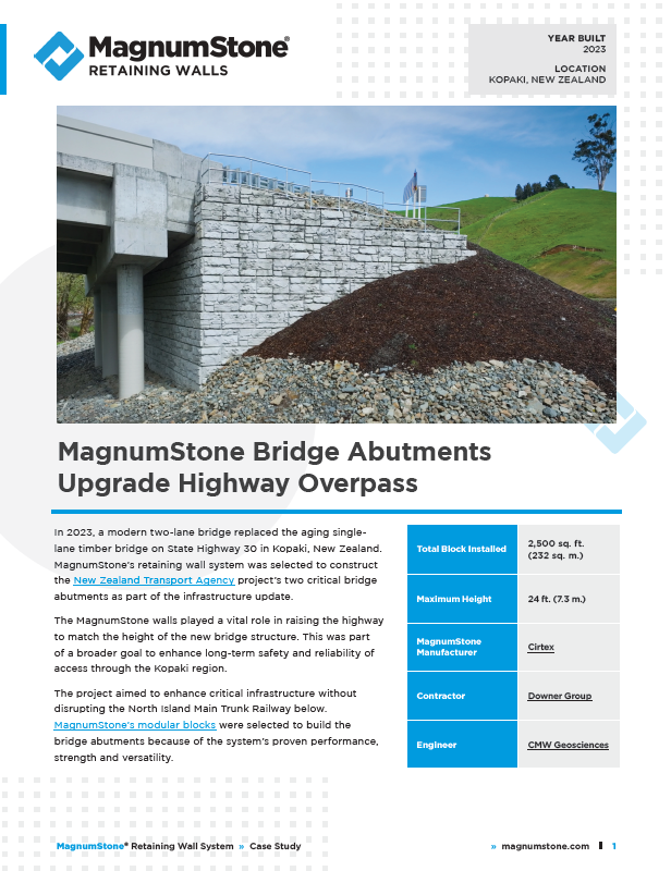 MagnumStone Kopaki Bridge Abutments Case Study