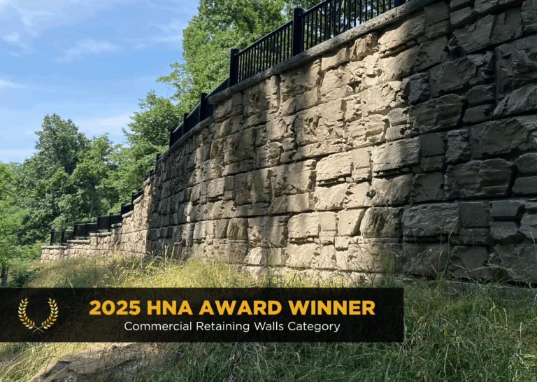 2025 HNA Award Winner for Commercial Retaining Walls Category - MagnumStone Retaining Walls.