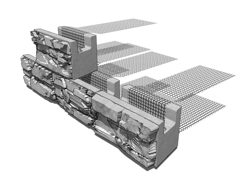 Positive Connection retaining wall