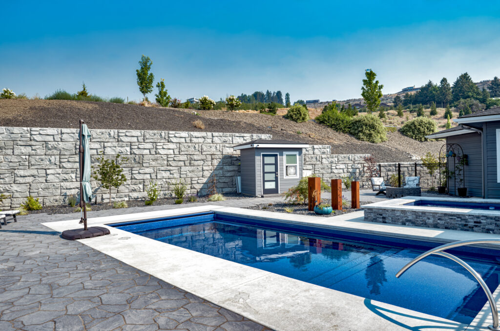 MagnumStone walls for firescaping defensible space. MagnumStone walls for firescaping defensible space.